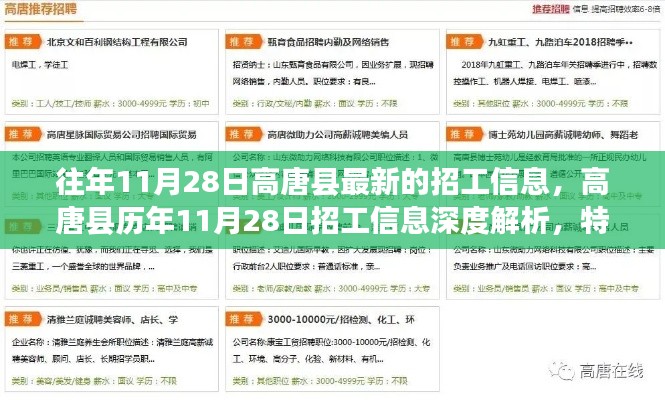 高唐县历年招工信息深度解析，特性、体验、竞品对比与用户分析回顾往年招工趋势与用户反馈