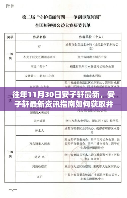 如何获取并了解往年11月30日安子轩最新资讯，全方位教程指南，从初学者到进阶用户必备资讯！