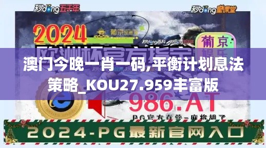 澳门今晚一肖一码,平衡计划息法策略_KOU27.959丰富版