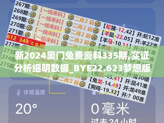 新2024奥门兔费资料335期,实证分析细明数据_BYE22.623梦想版