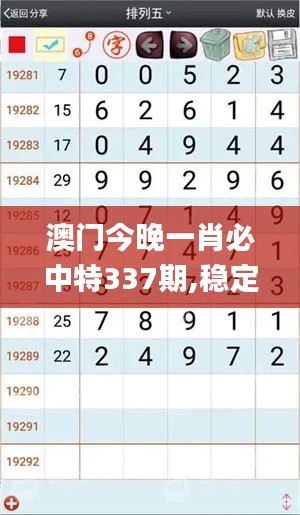 澳门今晚一肖必中特337期,稳定策略分析_探索版59.993-2