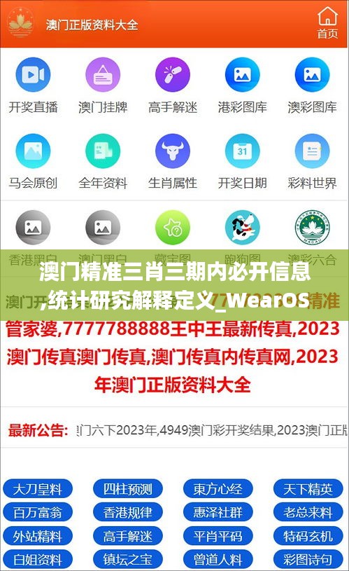 澳门精准三肖三期内必开信息,统计研究解释定义_WearOS62.258-2