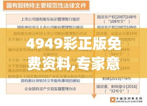 4949彩正版免费资料,专家意见解析_HT59.924-6