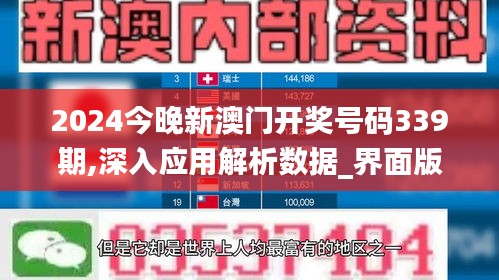 2024今晚新澳门开奖号码339期,深入应用解析数据_界面版5.399-1