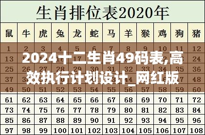 2024十二生肖49码表,高效执行计划设计_网红版12.413