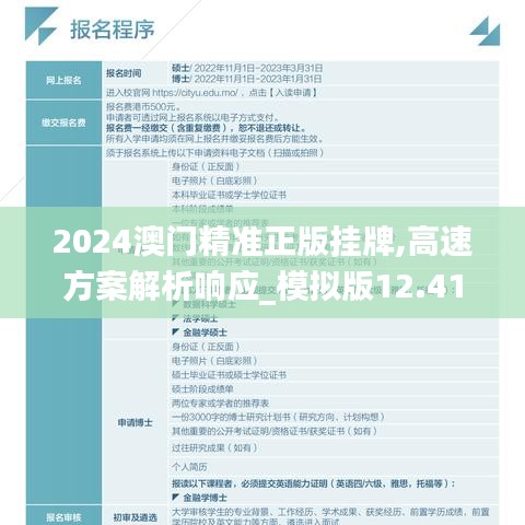 2024澳门精准正版挂牌,高速方案解析响应_模拟版12.416