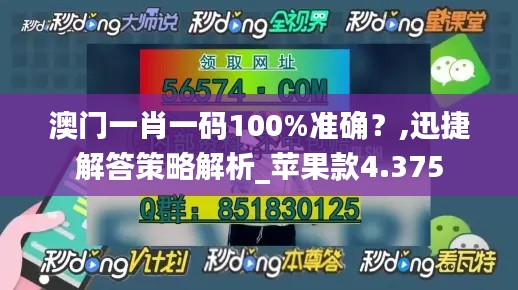 澳门一肖一码100%准确？,迅捷解答策略解析_苹果款4.375