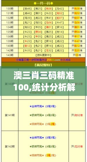 澳三肖三码精准100,统计分析解释定义_工具版2.966