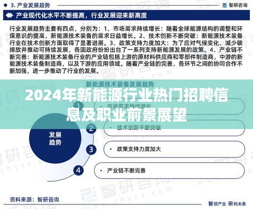 2024年新能源行业招聘热潮与职业前景展望