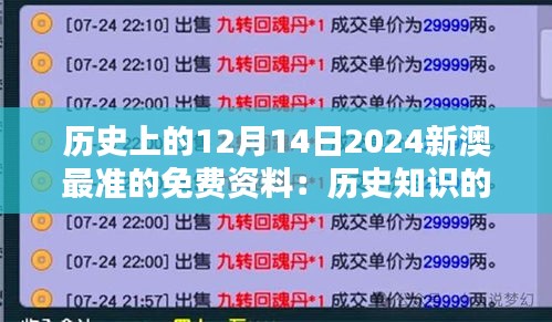 历史上的12月14日2024新澳最准的免费资料：历史知识的无限宝库