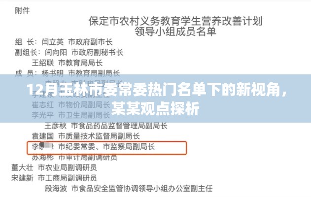 玉林市委常委热门名单下的新视角，某某观点的探析