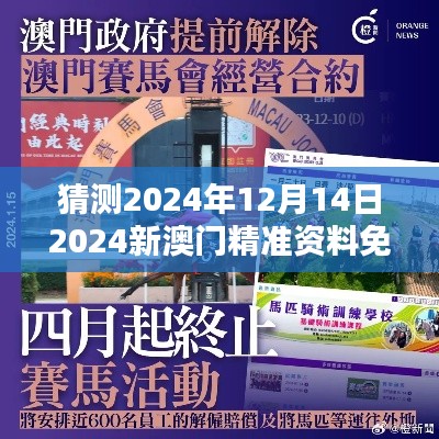 猜测2024年12月14日2024新澳门精准资料免费：澳门科技创新的突破口