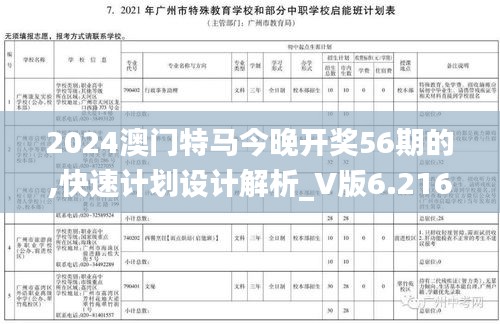 2024澳门特马今晚开奖56期的,快速计划设计解析_V版6.216