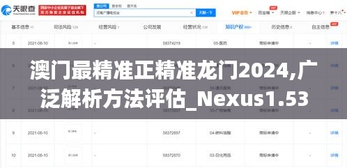 澳门最精准正精准龙门2024,广泛解析方法评估_Nexus1.534