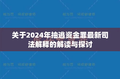 解读与探讨，关于抽逃资金罪最新司法解释在2024年的影响与应对策略