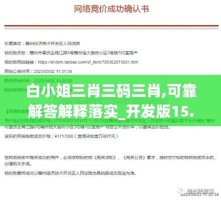 白小姐三肖三码三肖,可靠解答解释落实_开发版15.736