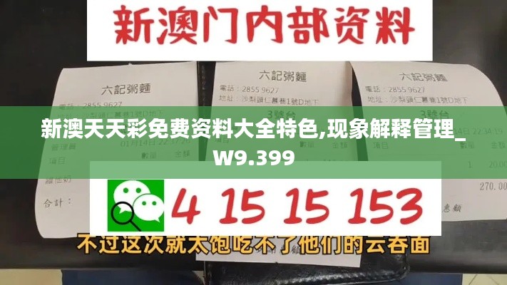 新澳天天彩免费资料大全特色,现象解释管理_W9.399