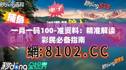 一肖一码100-准资料：精准解读彩民必备指南