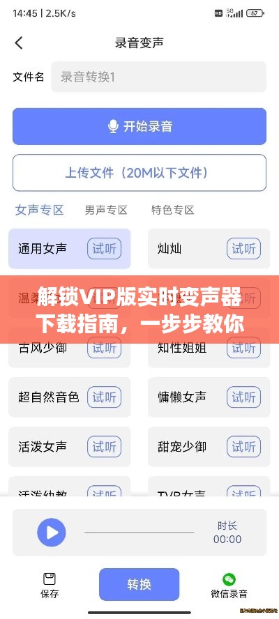 初学者友好指南，如何下载并安装变声器VIP版解锁指南