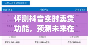 抖音实时卖货功能深度评测与未来价格调整预测，2024年12月展望