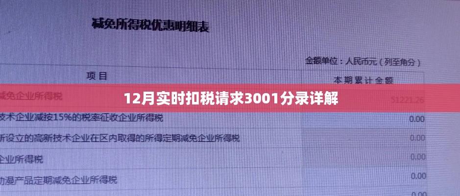 实时扣税请求分录详解，3001分录操作指南