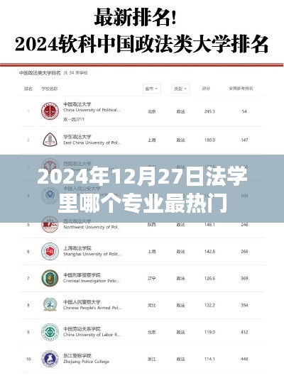 2024年最热门的法学专业解析