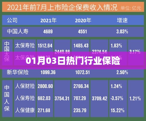 保险行业热点解析，最新动态与行业趋势（日期，01月03日）