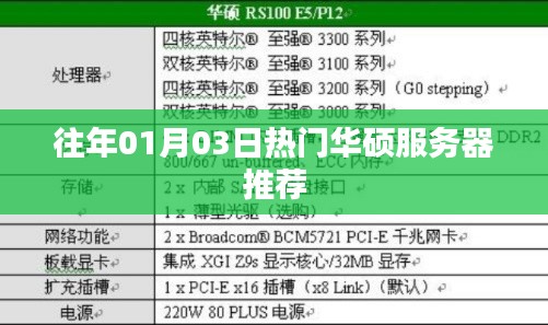 华硕服务器精选推荐，历年1月3日热门型号盘点