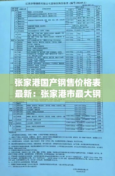 张家港国产钢售价格表最新：张家港市最大钢材市场在哪里 