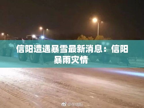 信阳遭遇暴雪最新消息：信阳暴雨灾情 