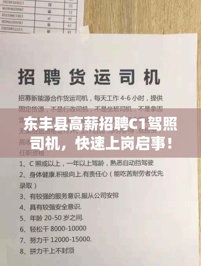 东丰县高薪招聘C1驾照司机，快速上岗启事！