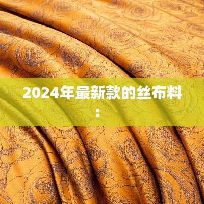 2024年最新款的丝布料： 