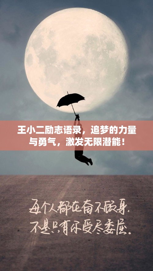 王小二励志语录，追梦的力量与勇气，激发无限潜能！