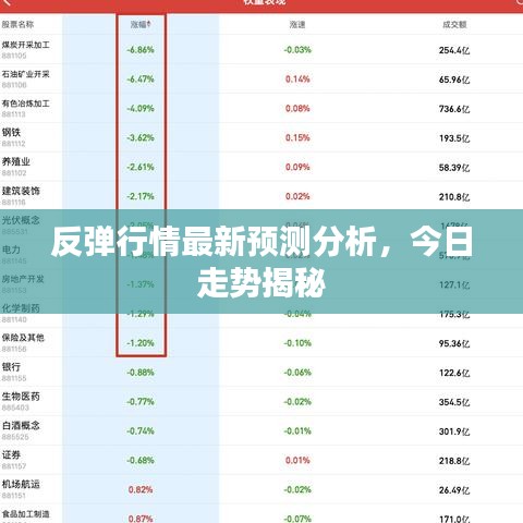 反弹行情最新预测分析，今日走势揭秘