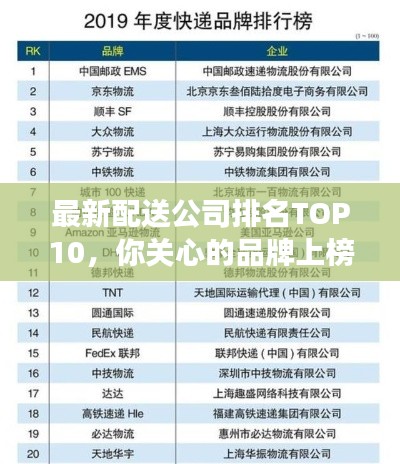 最新配送公司排名TOP10，你关心的品牌上榜了吗？