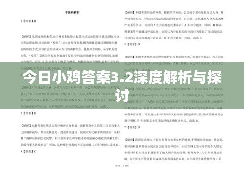 今日小鸡答案3.2深度解析与探讨