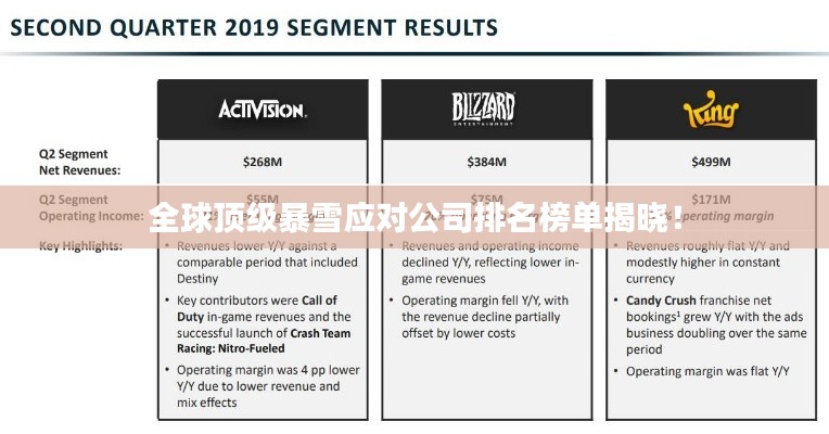 全球顶级暴雪应对公司排名榜单揭晓！