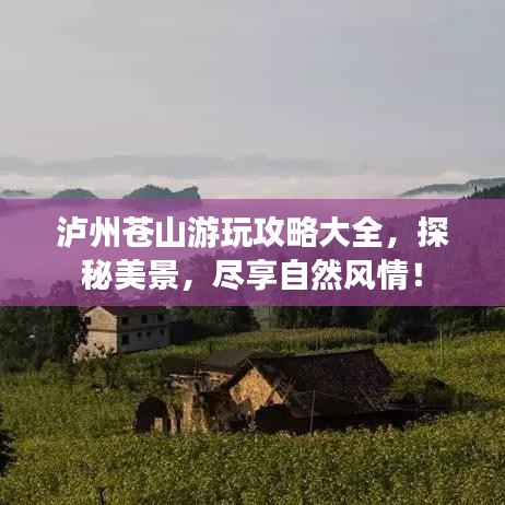 泸州苍山游玩攻略大全，探秘美景，尽享自然风情！