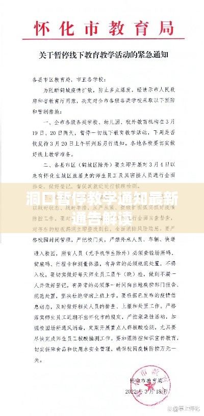 洞口暂停教学通知最新通告解读