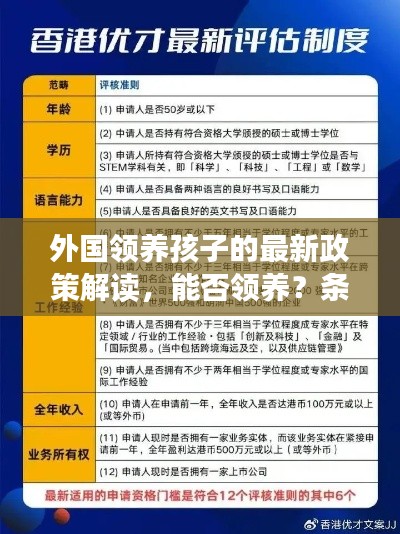 外国领养孩子的最新政策解读，能否领养？条件与流程揭秘