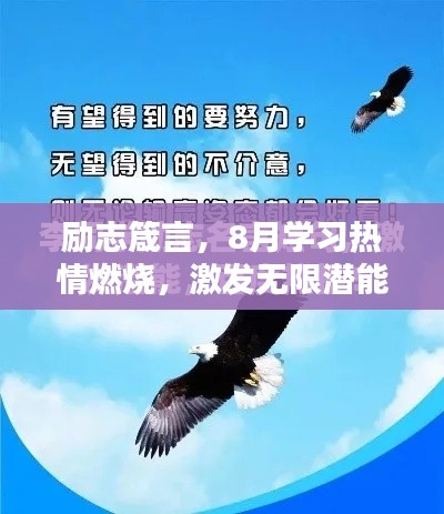 励志箴言，8月学习热情燃烧，激发无限潜能！