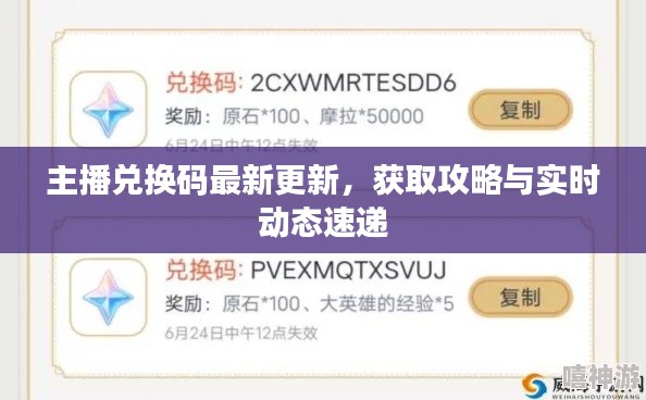 主播兑换码最新更新，获取攻略与实时动态速递
