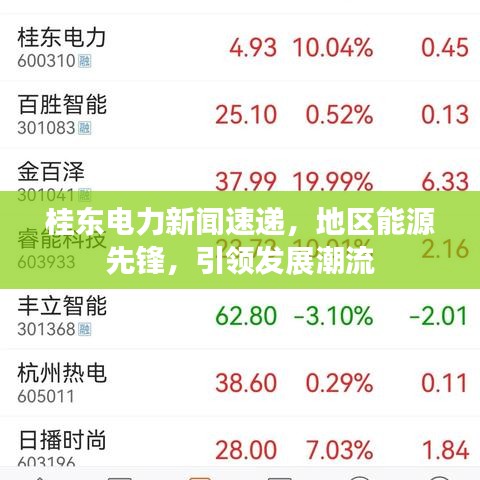 桂东电力新闻速递，地区能源先锋，引领发展潮流