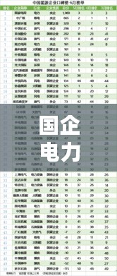 国企电力能源公司排名大揭秘，影响力深度解析！