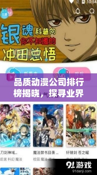 品质动漫公司排行榜揭晓，探寻业界领军巨头！