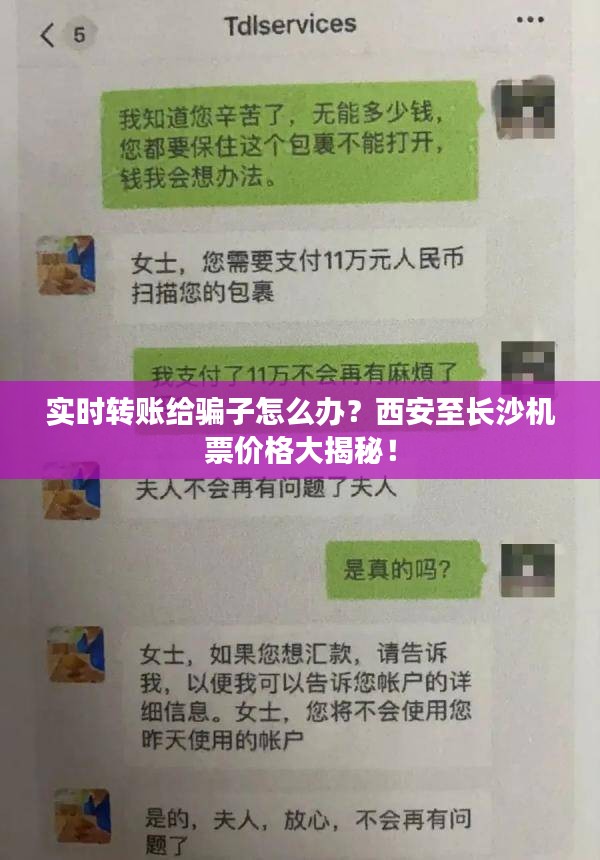 实时转账给骗子怎么办？西安至长沙机票价格大揭秘！