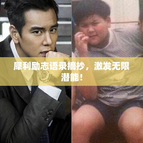 犀利励志语录摘抄，激发无限潜能！