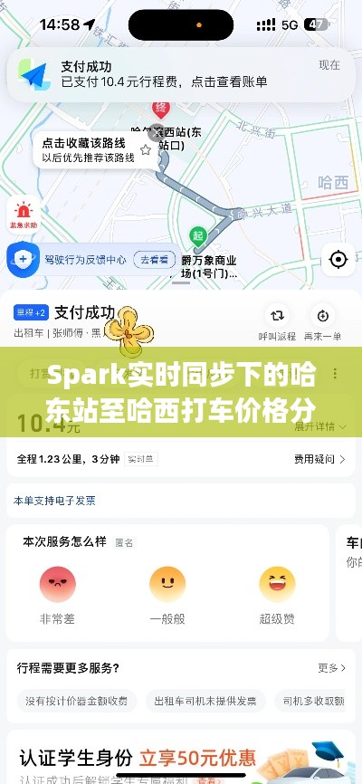 Spark实时同步下的哈东站至哈西打车价格分析