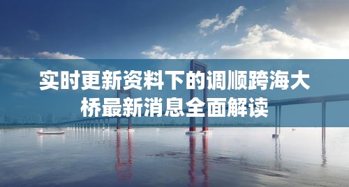 实时更新资料下的调顺跨海大桥最新消息全面解读