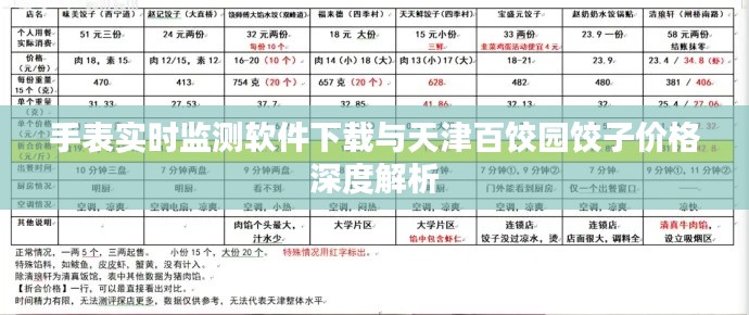 手表实时监测软件下载与天津百饺园饺子价格深度解析